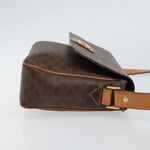 Celine Vintage Macadam Circle Logo Shoulder Bag Canvas and Leather - image 3