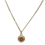 Christian Dior Vintage Logo Round Pendant Necklace Metal - image 3