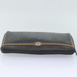 Christian Dior Vintage Honeycomb Zip Pouch Canvas and Leather - image 7