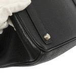 Hermes HAC Birkin Bag Black Fjord with Palladium Hardware 32 - image 5