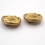 Chanel Vintage CC Round Button Clip-On Earrings Metal - image 8