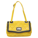 Chanel Two Tone Mademoiselle Lock Flap Bag Quilted Lambskin Large - image 1