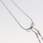 Christian Dior Bow CD Pendant Necklace Metal with Crystal - image 4