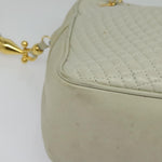 Bally Vintage Chain Shoulder Bag Quilted Leather - image 9