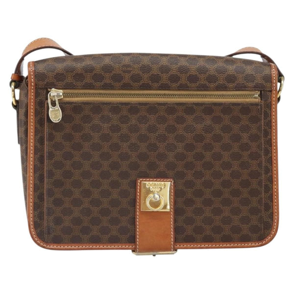 Celine Vintage Macadam Shoulder Bag Canvas and Leather - image 1