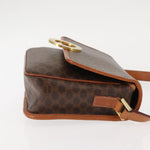 Celine Vintage Macadam Circle Logo Shoulder Bag Canvas and Leather - image 3