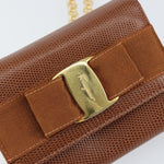 Salvatore Ferragamo Vala Shoulder Bag Embossed Leather - image 16