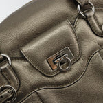 Salvatore Ferragamo Gancini Buckle Shoulder Bag Leather Large - image 19