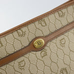 Christian Dior Vintage Honeycomb Zip Pouch Coated Canvas Medium - image 12