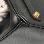 Hermes Birkin Handbag Black Ardennes with Gold Hardware 35 - image 5