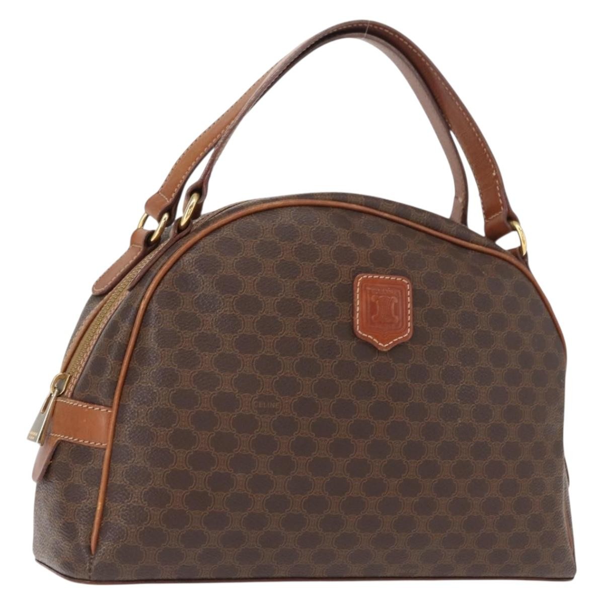 Celine Vintage Macadam Handbag Canvas and Leather - image 1