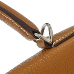 Hermes Kelly Handbag Brown Togo with Palladium Hardware 32 - image 8