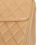 Chanel Vintage Top Handle Flap Bag Quilted Lambskin Small - image 14