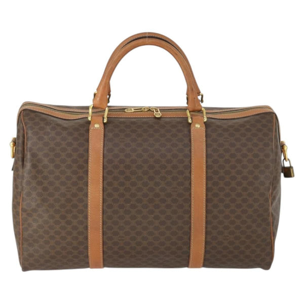 Celine Vintage Macadam Boston bag Canvas and Leather