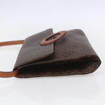 Celine Vintage Macadam Circle Logo Shoulder Bag Canvas and Leather - image 3