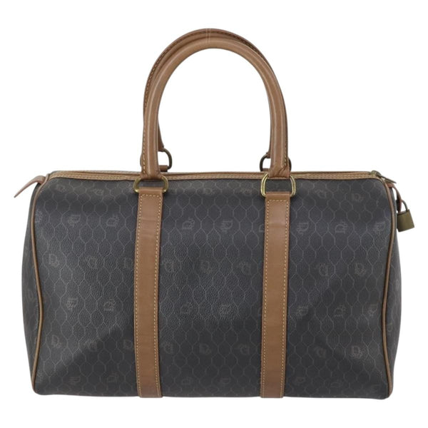 Christian Dior Vintage Honeycomb Boston bag Canvas and Leather
