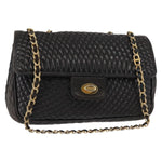 Bally Vintage Chain Shoulder Bag Quilted Leather - image 18