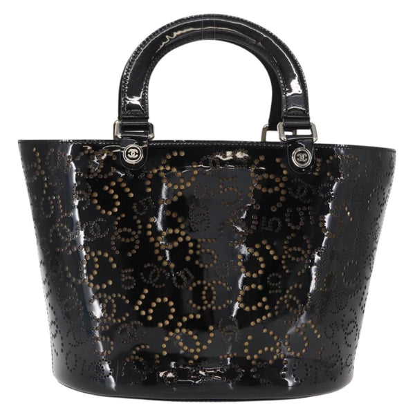 Chanel CC No.5 Shopping Tote Perforated Patent Medium