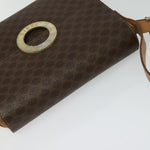 Celine Vintage Macadam Circle Logo Shoulder Bag Canvas and Leather - image 15