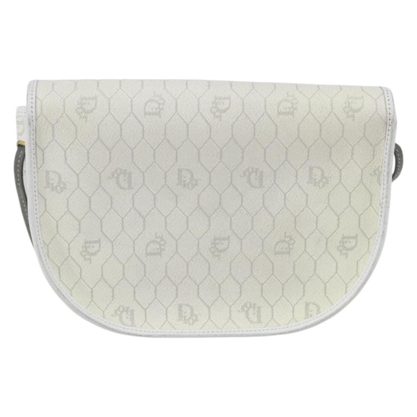 Christian Dior Vintage Honeycomb Flap Crossbody Bag Coated Canvas