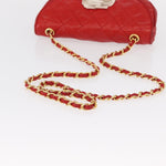 Chanel Camellia Rounded Clutch Satin and Leather - image 7