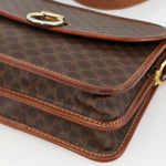 Celine Vintage Macadam Shoulder Bag Canvas and Leather - image 9