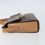 Celine Vintage Macadam Circle Logo Shoulder Bag Canvas and Leather - image 4