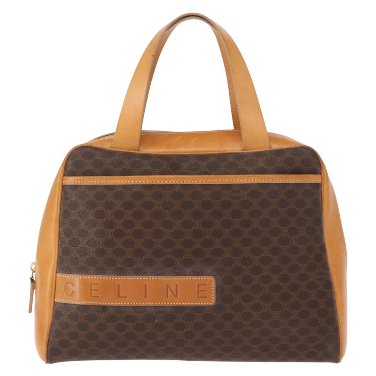 Celine Vintage Macadam Handbag Canvas and Leather - image 1