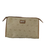 Christian Dior Vintage Honeycomb Zip Pouch Canvas and Leather - image 15