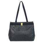 Salvatore Ferragamo Vintage Vara Bow Tote Lizard Embossed Leather Medium - image 1