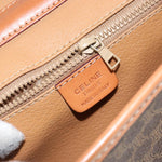 Celine Vintage Macadam Circle Logo Shoulder Bag Canvas and Leather - image 6