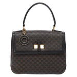 Celine Vintage Convertible Top Handle Bag Macadam Coated Canvas Medium - image 1