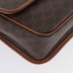 Celine Vintage Macadam Circle Logo Shoulder Bag Canvas and Leather - image 8