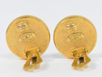 Chanel CC Hoop Clip-On Earrings Crystal Embellished Metal - image 3