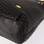 Bally Vintage Chain Shoulder Bag Quilted Leather - image 10