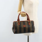Fendi Vintage Pequin Convertible Boston Bag Coated Canvas Mini - image 14