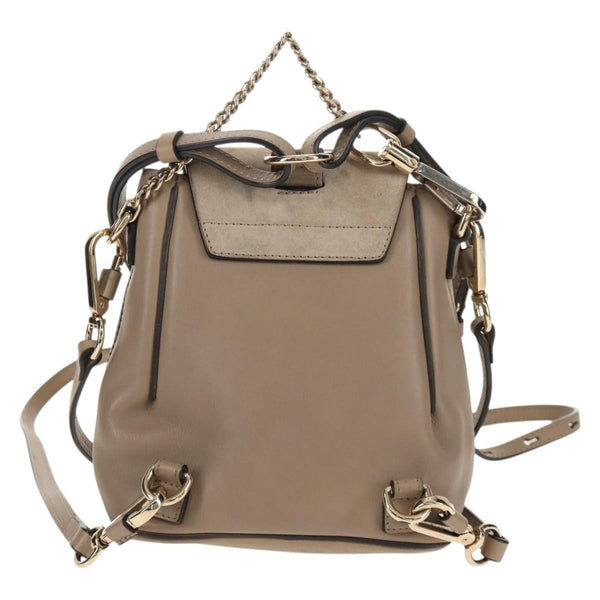 Chloe Faye Backpack Leather and Suede Small