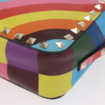 Valentino Garavani Rockstud 1973 Camera Crossbody Bag Striped Leather - image 11