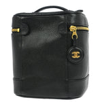 Chanel Vintage Timeless Cosmetic Case Caviar Small - image 2