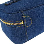 Chanel Vintage Timeless Cosmetic Case Denim Small - image 8
