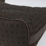 Bvlgari Logomania Shoulder Bag Canvas with Leather - image 11