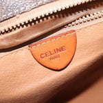 Celine Vintage Macadam Circle Logo Shoulder Bag Canvas and Leather - image 6