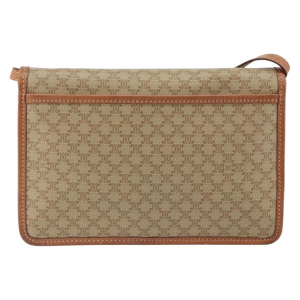 Celine Vintage Macadam Shoulder Bag Canvas Medium