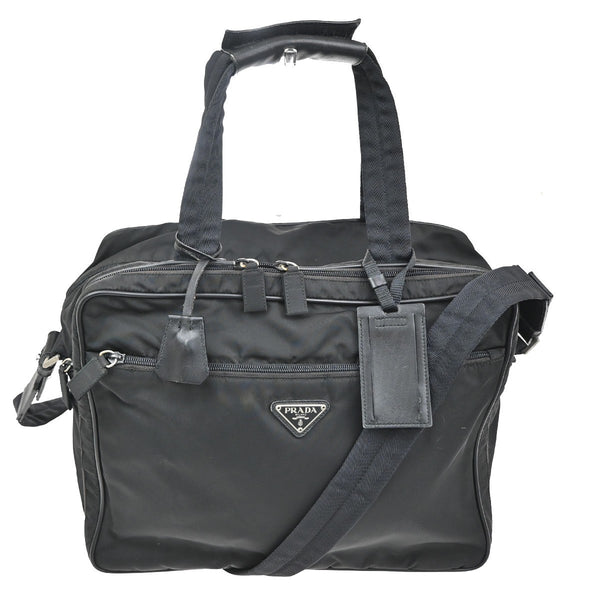 Prada Expandable Front Zip Boston Bag Tessuto Large - image 1