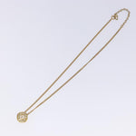 Christian Dior CD Round Pendant Necklace Metal and Crystals - image 2