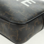 Celine Logo Messenger Bag Triomphe Coated Canvas Medium - image 11