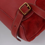 Gucci Vintage Bamboo Backpack Suede and Leather - image 11