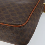 Celine Vintage Macadam Circle Logo Shoulder Bag Canvas and Leather - image 10