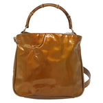 Gucci Vintage Bamboo Handle Bag Patent leather - image 2