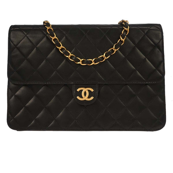 Chanel Flap Shoulder Bag Quilted Lambskin Large - image 1